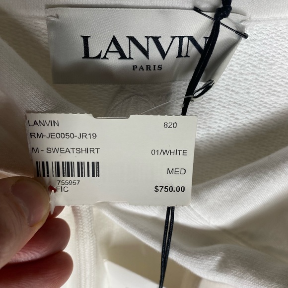 Lanvin white mens hoodie size medium - Picture 3 of 4